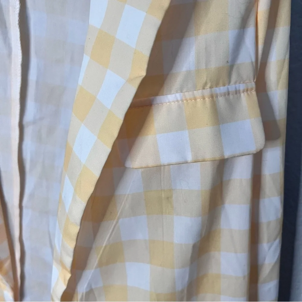 SHEIN Women's | Yellow & White Gigham Single-Breasted Blazer, sz m NWoT - Picture 15 of 16